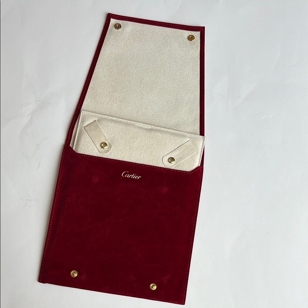Cartier Suede Necklace Snap Large Pouch - Picture 3 of 5